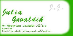 julia gavaldik business card